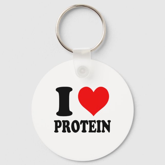 Ich liebe Protein  Schlüsselanhänger (Vorderseite)