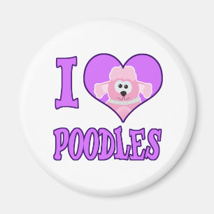 Ich liebe Pudel Magnet