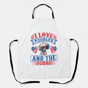 Ich liebe Pudel und die USA 01 Schürze