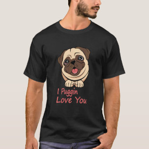 Ich liebe Pug süßes lustiges Pug-Hund-T-Shirt T-Shirt