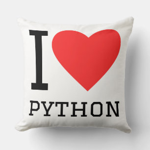 Ich liebe Python Kissen