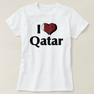 Ich liebe Qatar-Flaggen-Shirt T-Shirt