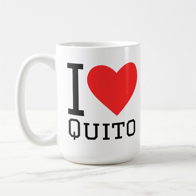 Ich liebe Quito Kaffeetasse (Links)