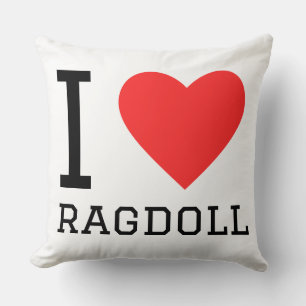 Ich liebe Ragdoll Kissen