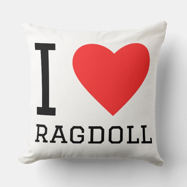 Ich liebe Ragdoll Kissen (Vorderseite)