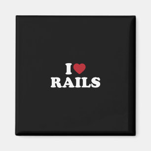 Ich liebe Rails Skate Parks Skateboarding Skater Magnet