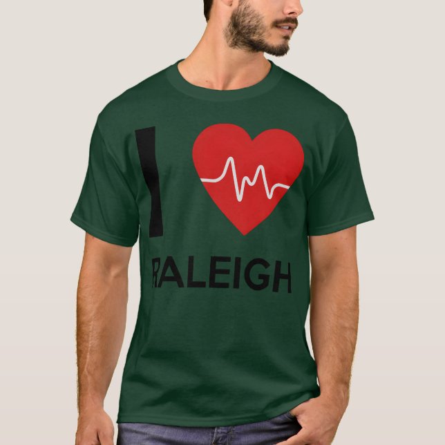 Ich liebe Raleigh vintage T-Shirt (Vorderseite)