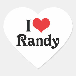Ich liebe Randy Herz-Aufkleber