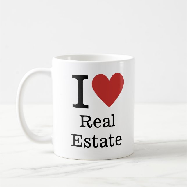 Ich ❤️ Liebe Real Anwesen TASSE (Links)