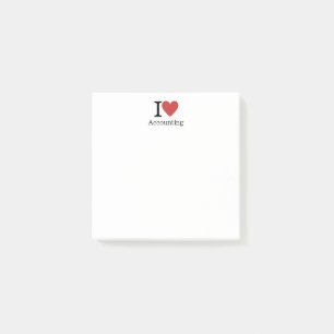 Ich ❤️ Liebe Rechnungslegung - Rechnungslegungsmet Post-it Klebezettel
