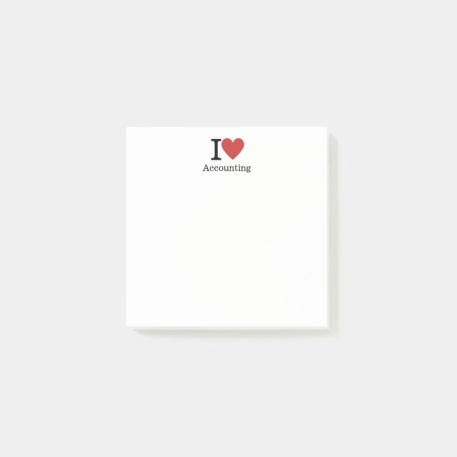 Ich ❤️ Liebe Rechnungslegung - Rechnungslegungsmet Post-it Klebezettel (Vorderseite)