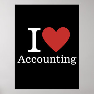 Ich ❤️ Liebe Rechnungslegungsstelle - Rechnungsleg Poster