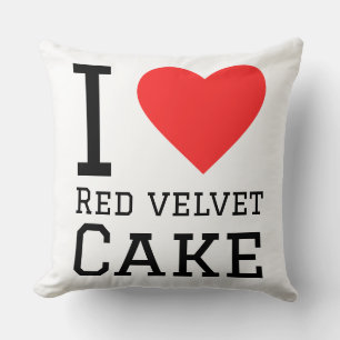 Ich liebe Red-Velvet-Torte  Kissen