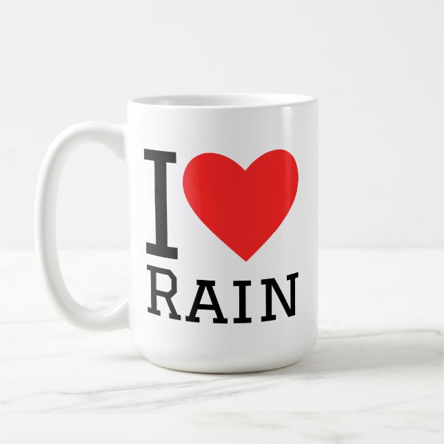 Ich liebe Regen Kaffeetasse (Links)