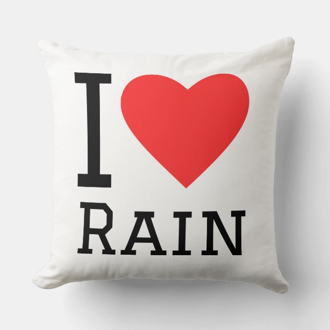 Ich liebe Regen Kissen (Vorderseite)