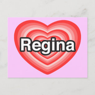 Ich liebe Regina. Ich liebe dich Regina. Herz Postkarte