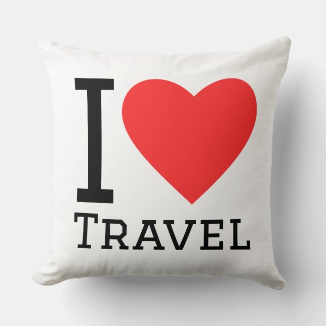 Ich liebe Reisen Kissen (Vorderseite)