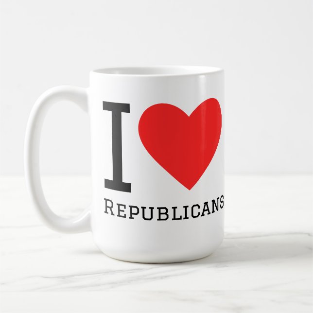 Ich liebe Republikaner Kaffeetasse (Links)