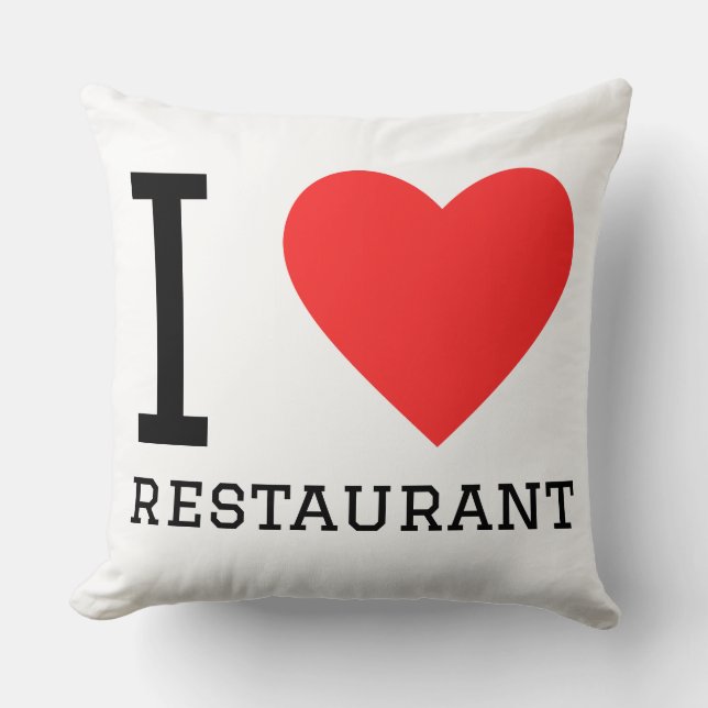 Ich liebe Restaurant Kissen (Vorderseite)