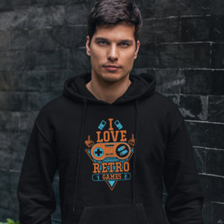 Ich liebe Retro-Spiele - Vintage-Gamer Hoodie