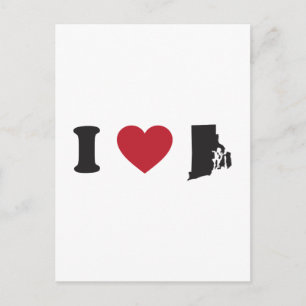 Ich liebe Rhode Island Postkarte