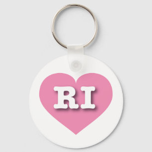 Ich liebe Rhode Island - RI rosa Herz Schlüsselanhänger