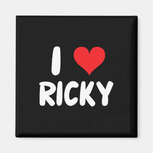 Ich liebe Ricky - Herz - Name Magnet