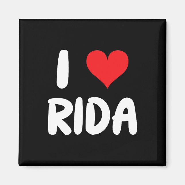 Ich liebe Rida - Herz  Magnet (Vorne)