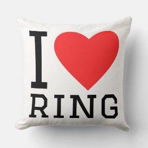 Ich liebe Ring Kissen