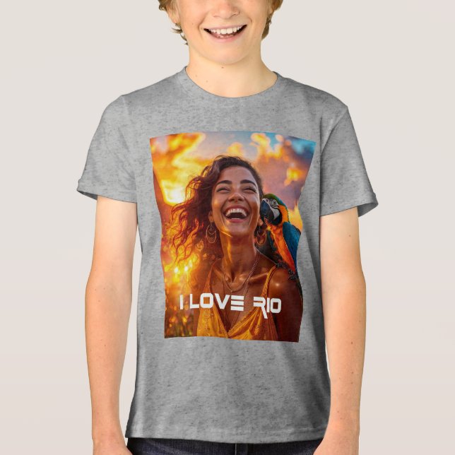 ICH LIEBE RIO Tri-Blend SHIRT (Vorderseite)
