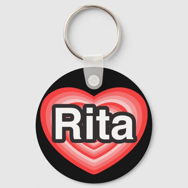Ich Liebe Rita. Ich Liebe dir Rita. Herz Schlüsselanhänger (Vorderseite)
