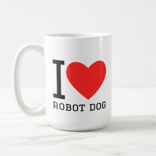 Ich liebe Robot Hund Kaffeetasse