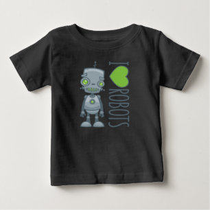 Ich liebe Roboter Baby T-shirt