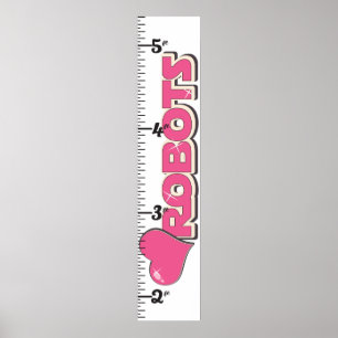 Ich liebe Roboter-Wachstumschart Poster