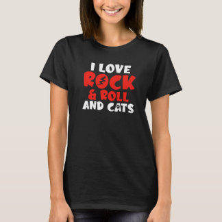 Ich Liebe Rock and Roll and Cats Rocker T-Shirt