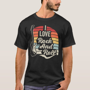 Ich liebe Rock And Roll E-Gitarre Retro T-Shirt
