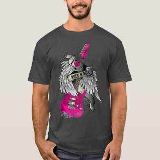 Ich liebe Rock and Roll Gitarre Engel Flügel Junge T-Shirt