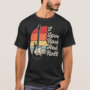Ich liebe Rock And Roll Retro Vintage Gitarre T-Shirt