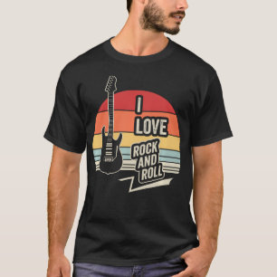 Ich liebe Rock And Roll Retro Vintage Gitarrenmusi T-Shirt