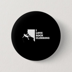 Ich liebe Rock Climbing Bergsteigen Felsen Button