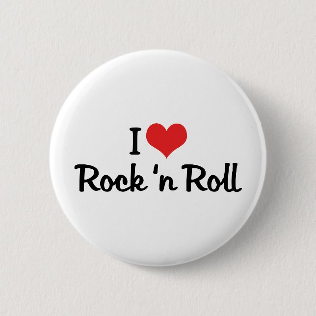 Ich liebe Rock 'n Roll Button (Vorderseite)