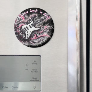 Ich liebe Rock N Roll E-Gitarre Personalisiert Magnet
