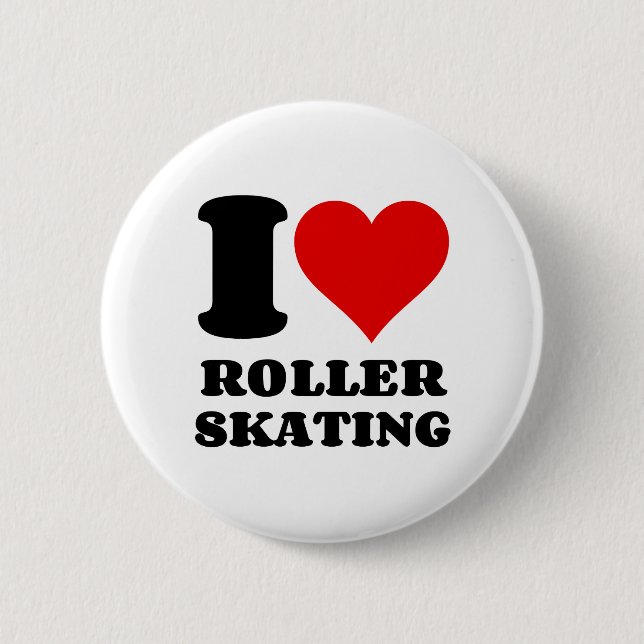 ICH LIEBE ROLLERSCHUHLAUFEN BUTTON (Vorderseite)