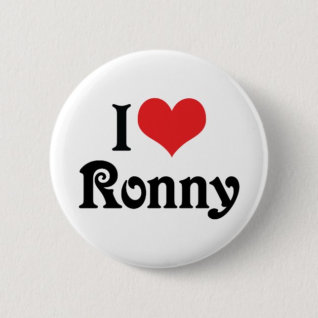 Ich liebe Ronny Button (Vorderseite)