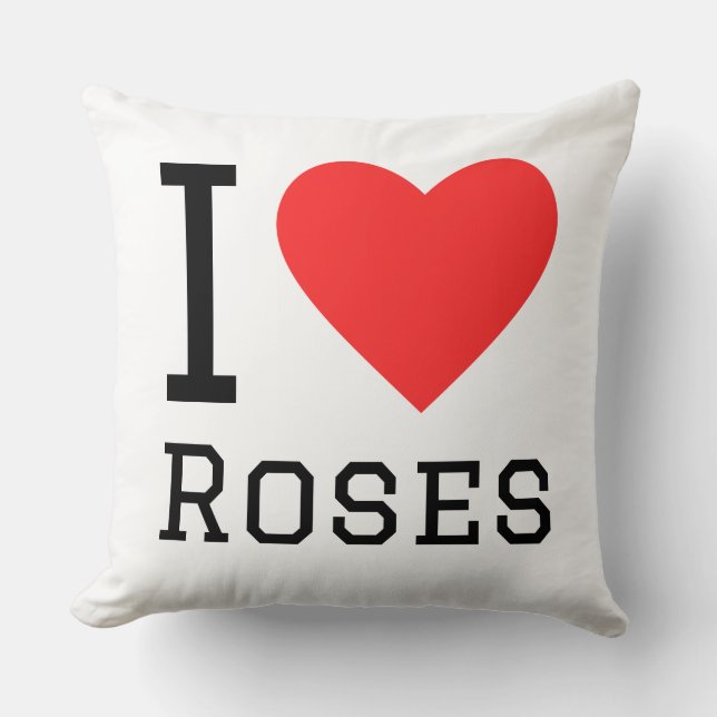 Ich liebe Rosen Kissen (Vorderseite)