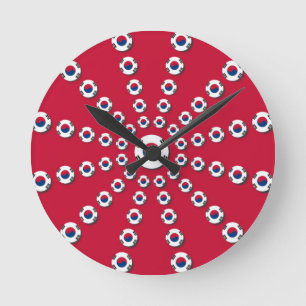 Ich liebe Rot Runde Wanduhr
