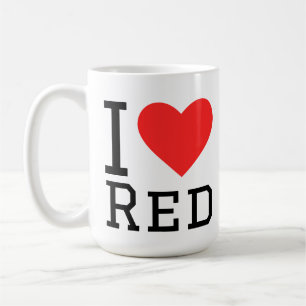 Ich liebe rote quadratische Aufkleber Kaffeetasse