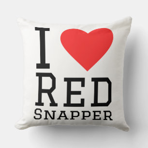 Ich liebe Roten Schnapper Kissen