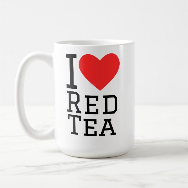 Ich liebe roten Tee Kaffeetasse (Links)