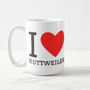Ich liebe Rottweiler Kaffeetasse